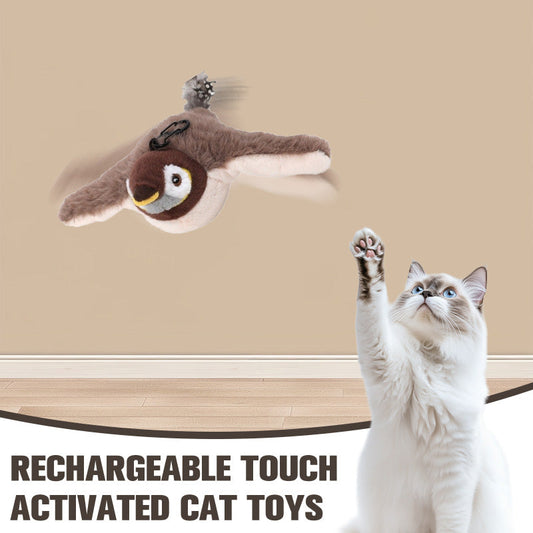 🐱Nabíjateľné dotykom aktivované hračky pre mačky s realistickými zvukovými efektmi🎶