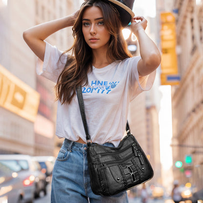 👜Geantă vintage din piele PU moale pentru femei