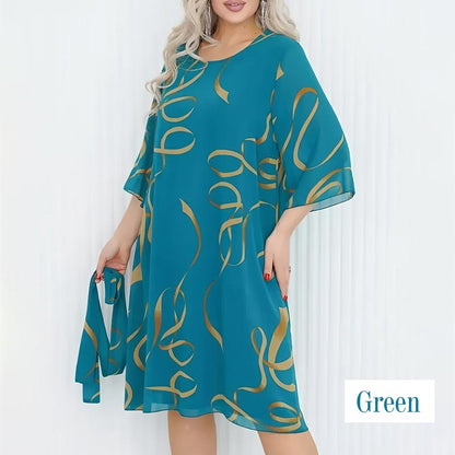 💃Elegantné voľné midi šaty s volánovými rukávmi