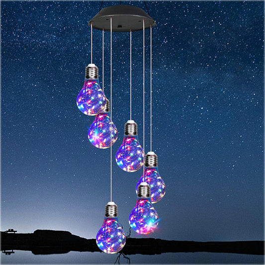 💡Lumini LED multicolore alimentate cu energie solară pentru clopoței de vânt🌈