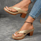 💕Femeii de vară Chunky Heel Flip Flops