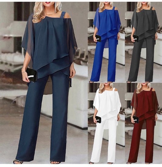 Costum de modă lejer și neregulat pentru femei