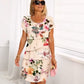 【S->5XL】🌸 Rochie în cascadă cu imprimare florală în mai multe plante