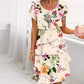 【S->5XL】🌸 Rochie în cascadă cu imprimare florală în mai multe plante