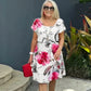 【S->5XL】🌸 Rochie în cascadă cu imprimare florală în mai multe plante