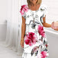 【S->5XL】🌸 Rochie în cascadă cu imprimare florală în mai multe plante