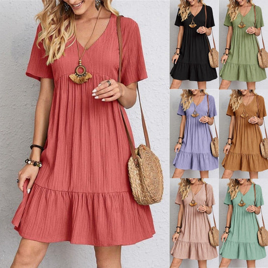 👚💃Rochie fluidă cu cravată