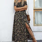 🥻Rochie elegantă cu flori fără umeri pentru femei