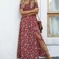 🥻Rochie elegantă cu flori fără umeri pentru femei