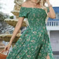 🥻Rochie elegantă cu flori fără umeri pentru femei