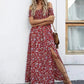 🥻Rochie elegantă cu flori fără umeri pentru femei