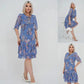 🌸 Rochie elegantă plisată cu mânecă scurtă și lungă👗