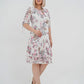 🌸 Rochie elegantă plisată cu mânecă scurtă și lungă👗