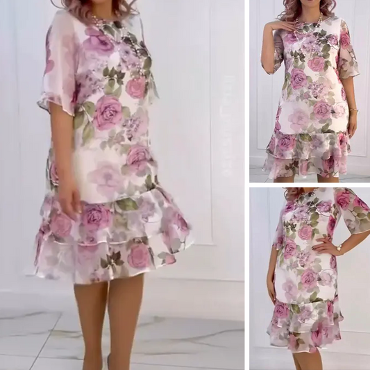 Rochie cu volane stratificate Rose