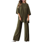 Set top și pantaloni casual pentru femei - 2 piese în total