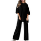 Set top și pantaloni casual pentru femei - 2 piese în total