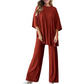 Set top și pantaloni casual pentru femei - 2 piese în total