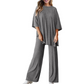 Set top și pantaloni casual pentru femei - 2 piese în total