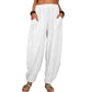 👚 Pantaloni cu picior lat din in și bumbac pentru femei
