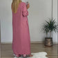 ✨Tricou asimetric pentru femei și pantaloni imprimați, set 2 piese