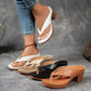 💕Femeii de vară Chunky Heel Flip Flops