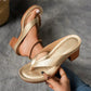 💕Femeii de vară Chunky Heel Flip Flops