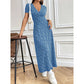 ✨Rochie maxi casual cu decolteu V cu model floral pentru femei👗