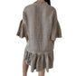 Femeii Casual V-Neck Ruffle rochie cămașă