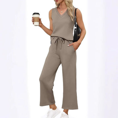 Set de pantaloni și bluză din două piese pentru femei