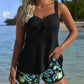🌴🌞 Bluză de baie cu imprimeu și pantaloni scurți🩱