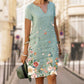 Moda Printed-Linen 100% rochii casual