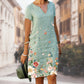 Moda Printed-Linen 100% rochii casual