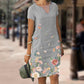 Moda Printed-Linen 100% rochii casual