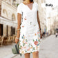 Moda Printed-Linen 100% rochii casual
