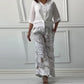 Femei moda liber cardigan cămașă și pantaloni cu talie înaltă Set din două piese