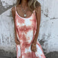 Femei Tie Dye Gradient Color imprimate Spaghetti Strap rochii