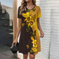 Rochie casual pentru femei cu gât rotund imprimat