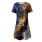 Rochie casual pentru femei cu gât rotund imprimat