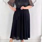 Rochie neagră cu guler rotund