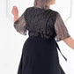 Rochie neagră cu guler rotund